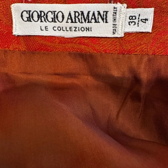 Giorgio Armani Red Paisley Skirt - Picture 5 of 8